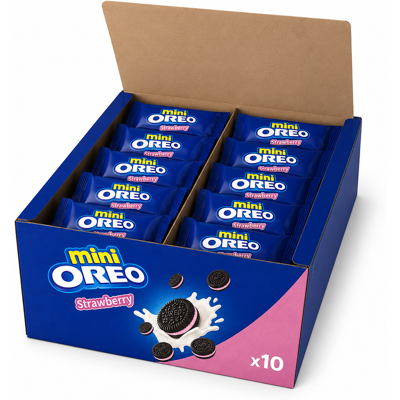 Oreo Biscuits Sandwich Mini Saveur Fraise Édition Indonésienne 20,4 g × 10 - Publicité Oreo Biscuits Sandwich Mini Saveur Fraise Édition Indonésienne 20,4 g × 10 - Publicité