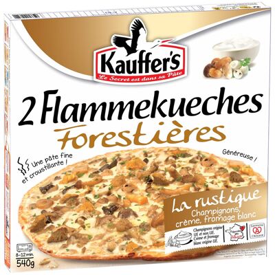 KAUFFER'S Flammekueches forestières aux champignons - 2 x 270 g - Publicité KAUFFER'S Flammekueches forestières aux champignons - 2 x 270 g - Publicité