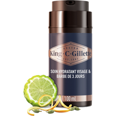 KING C GILLETTE Soin hydratant pour le visage et la barbe des hommes - 100 ml - Publicité KING C GILLETTE Soin hydratant pour le visage et la barbe des hommes - 100 ml - Publicité