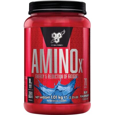 BSN Amino X 1,01kg Framboise Bleue - Complément d'Acides Aminés - Publicité BSN Amino X 1,01kg Framboise Bleue - Complément d'Acides Aminés - Publicité