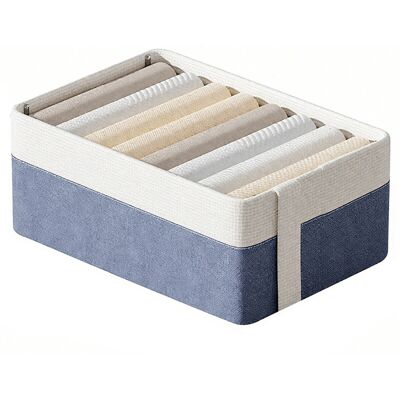 SNSP Lot de 2 boîtes de rangement en tissu de style tiroir - 26 L - Bleu denim - Publicité SNSP Lot de 2 boîtes de rangement en tissu de style tiroir - 26 L - Bleu denim - Publicité