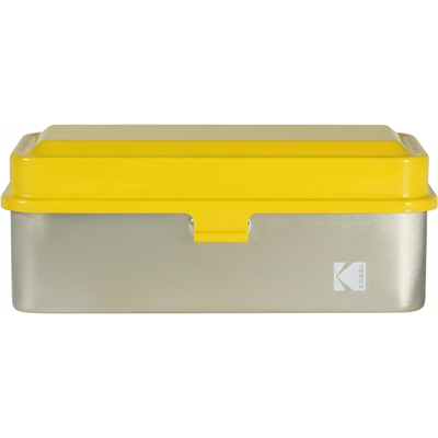 Kodak Boîte de rangement en métal pour pellicule 135 mm - Jaune - Publicité Kodak Boîte de rangement en métal pour pellicule 135 mm - Jaune - Publicité