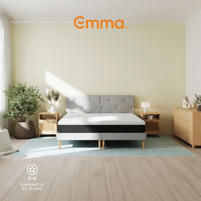 EMMA Matelas Original Lite+ 180x200 cm Hauteur 22 cm Mousse à Mémoire de Forme, Ressorts ensachés Moyen-Ferme (H7) Soutien à 3 Zones Ergonomique Ultra Respirant Housse Lavable Air+ - Publicité EMMA Matelas Original Lite+ 180x200 cm Hauteur 22 cm Mousse à Mémoire de Forme, Ressorts ensachés Moyen-Ferme (H7) Soutien à 3 Zones Ergonomique Ultra Respirant Housse Lavable Air+ - Publicité
