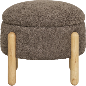 House Nordic Pouf rond en tissu avec rangement marron - Ø 45 x 36 cm - Publicité House Nordic Pouf rond en tissu avec rangement marron - Ø 45 x 36 cm - Publicité