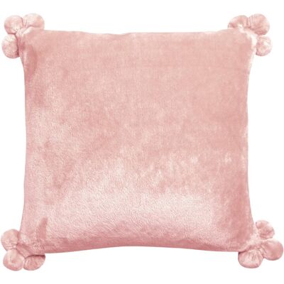 Vivaraise HOUSSE DE COUSSIN TENDER POMPONS AUBEPINE - Publicité Vivaraise HOUSSE DE COUSSIN TENDER POMPONS AUBEPINE - Publicité