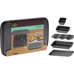 Set de 5 moules pour pâtisserie en acier gris - Publicité Set de 5 moules pour pâtisserie en acier gris - Publicité