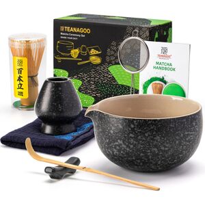 TEANAGOO Kit matcha cérémonie avec fouet et bol, 7 pièces - Gris pierre et noir - Publicité TEANAGOO Kit matcha cérémonie avec fouet et bol, 7 pièces - Gris pierre et noir - Publicité