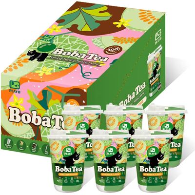 JENI Bubble tea en gobelet saveur melon miel 6 gobelets x 85 g - Publicité JENI Bubble tea en gobelet saveur melon miel 6 gobelets x 85 g - Publicité