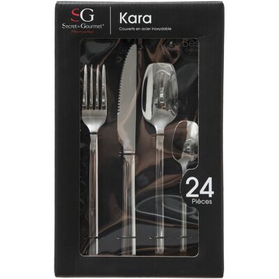 Secret de Gourmet Set de couverts Kara - 24 pièces - Publicité Secret de Gourmet Set de couverts Kara - 24 pièces - Publicité