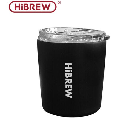 HiBREW 240ml Portable Hanging Ear Style Coffee Thermal Mug Foldable Filter Stainless Steel Double Wall Vacuum Insulated Coffee Cup - Black - Publicité HiBREW 240ml Portable Hanging Ear Style Coffee Thermal Mug Foldable Filter Stainless Steel Double Wall Vacuum Insulated Coffee Cup - Black - Publicité