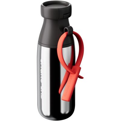 CHaKOLAB Bouteille d'eau isotherme en acier inoxydable, sans BPA, étanche, 17 oz, avec bouchon à bec verseur et paille, chocolat foncé cacao - Publicité CHaKOLAB Bouteille d'eau isotherme en acier inoxydable, sans BPA, étanche, 17 oz, avec bouchon à bec verseur et paille, chocolat foncé cacao - Publicité