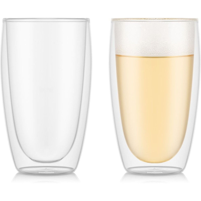 Bodum Pavina Lot de 2 verres thermiques à double paroi - 450 ml - Publicité Bodum Pavina Lot de 2 verres thermiques à double paroi - 450 ml - Publicité