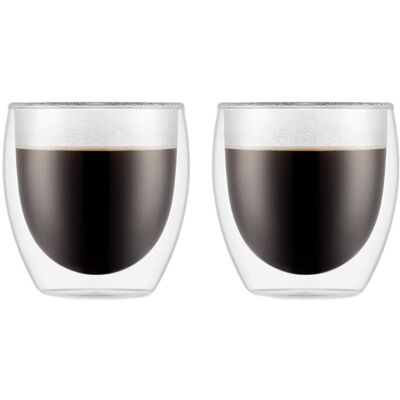 Bodum Pavina Lot de 2 verres à double paroi - 250 ml - Publicité Bodum Pavina Lot de 2 verres à double paroi - 250 ml - Publicité