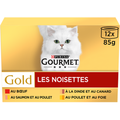 Gourmet Gold Aliment humide pour chat 85 g x 12, 12 boîtes - Publicité Gourmet Gold Aliment humide pour chat 85 g x 12, 12 boîtes - Publicité