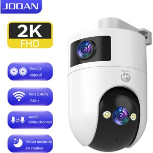 JOOAN Caméra de sécurité à double objectif, double Wi‑Fi 5 GHz et 2,4 GHz, vision 360°, résistante à l’eau IP66, enregistrement 24h/24 et 7j/7 en couleur, même la nuit, suivi automatique, surveillance de la maison pour animaux, enfants et personnes âgées, - Publicité JOOAN Caméra de sécurité à double objectif, double Wi‑Fi 5 GHz et 2,4 GHz, vision 360°, résistante à l’eau IP66, enregistrement 24h/24 et 7j/7 en couleur, même la nuit, suivi automatique, surveillance de la maison pour animaux, enfants et personnes âgées, - Publicité