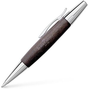 Faber-Castell Stylo-bille rétractable E-Motion en bois de poirier et chrome noir - Publicité Faber-Castell Stylo-bille rétractable E-Motion en bois de poirier et chrome noir - Publicité
