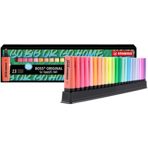 STABILO BOSS ORIGINAL Édition Snooze One Coffret de bureau de 23 surligneurs - 9 couleurs néon et 14 pastel - Publicité STABILO BOSS ORIGINAL Édition Snooze One Coffret de bureau de 23 surligneurs - 9 couleurs néon et 14 pastel - Publicité