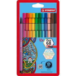 Feutre STABILO Pen 68 - Coffret de 12 couleurs - Publicité Feutre STABILO Pen 68 - Coffret de 12 couleurs - Publicité