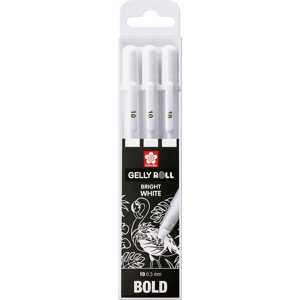 Amsterdam SAKURA Kit basique de 3 stylos à gel à pointe large, blanc brillant - Publicité Amsterdam SAKURA Kit basique de 3 stylos à gel à pointe large, blanc brillant - Publicité