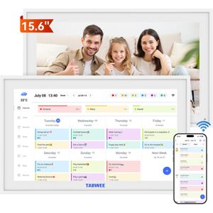 TABWEE P15 Calendrier Numérique WiFi - Écran Tactile 15,6" pour Mur, Planificateur Familial, Planificateur de Repas, Agenda de Rendez-vous, Horloge Mémoire pour Seniors, Planificateur Hebdomadaire/Mensuel (Cadre Photo Numérique) - Publicité TABWEE P15 Calendrier Numérique WiFi - Écran Tactile 15,6" pour Mur, Planificateur Familial, Planificateur de Repas, Agenda de Rendez-vous, Horloge Mémoire pour Seniors, Planificateur Hebdomadaire/Mensuel (Cadre Photo Numérique) - Publicité
