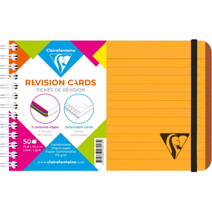 CLAIREFONTAINE Linicolor Revision Cards carnet reliure intégrale 14,8x10,2cm de 50 fiches détachables ligné Orange papier 170g - Publicité CLAIREFONTAINE Linicolor Revision Cards carnet reliure intégrale 14,8x10,2cm de 50 fiches détachables ligné Orange papier 170g - Publicité