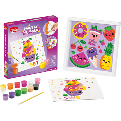 Kit de peinture au numéro Maped Creativ Cupcake et Multifood - Kit de peinture - Publicité Kit de peinture au numéro Maped Creativ Cupcake et Multifood - Kit de peinture - Publicité