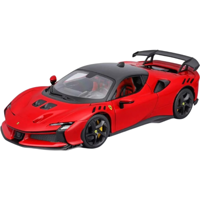 Bburago 1/18 Ferrari R&P - SF90 XX Stradale - Rosso Corsa avec toit noir - Publicité Bburago 1/18 Ferrari R&P - SF90 XX Stradale - Rosso Corsa avec toit noir - Publicité