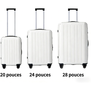 ochama PP Ensemble de 3 Valises 20"/24"/28", Blanc Crème, Roulettes TPE Silencieuses avec Serrure à Code, Poignée Télescopique, Bagages Rigides pour Voyage en Famille et Cabine Low Cost - Publicité ochama PP Ensemble de 3 Valises 20"/24"/28", Blanc Crème, Roulettes TPE Silencieuses avec Serrure à Code, Poignée Télescopique, Bagages Rigides pour Voyage en Famille et Cabine Low Cost - Publicité