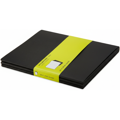 MOLESKINE Set De 3 Cahiers Très Grand Format Pages Blanches Noir - Publicité MOLESKINE Set De 3 Cahiers Très Grand Format Pages Blanches Noir - Publicité