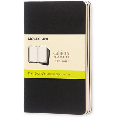 MOLESKINE set de 3 cahiers format de poche pages blanches noir - Publicité MOLESKINE set de 3 cahiers format de poche pages blanches noir - Publicité