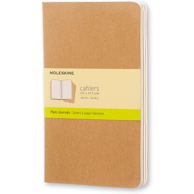 MOLESKINE lot de 3 cahiers grand format pages blanches - Publicité MOLESKINE lot de 3 cahiers grand format pages blanches - Publicité