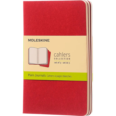 MOLESKINE Set de 3 cahiers grand format vierges rouge canneberge - Publicité MOLESKINE Set de 3 cahiers grand format vierges rouge canneberge - Publicité