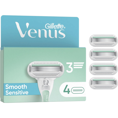 Gillette Venus Smooth - Lames de rasoir peaux sensibles - 4 pièces - Publicité Gillette Venus Smooth - Lames de rasoir peaux sensibles - 4 pièces - Publicité