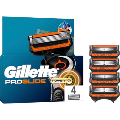 Gillette ProGlide Power - Lames de rasoir - Lot de 4 - Publicité Gillette ProGlide Power - Lames de rasoir - Lot de 4 - Publicité