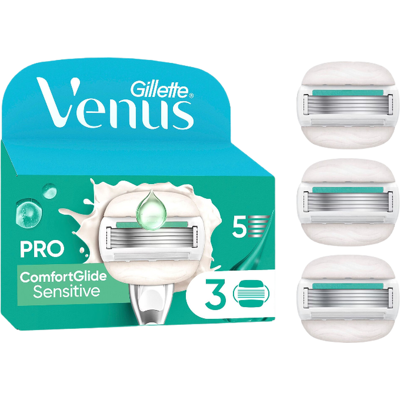 Gillette VENUS Pro ComfortGlide Sensitive - Recharges de lames de rasoir - 3 pièces - Publicité Gillette VENUS Pro ComfortGlide Sensitive - Recharges de lames de rasoir - 3 pièces - Publicité