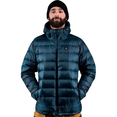 Jones Veste En Duvet Re-up Down Recycled Hoodie Pacific Teal S Homme - Publicité Jones Veste En Duvet Re-up Down Recycled Hoodie Pacific Teal S Homme - Publicité