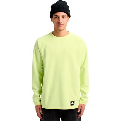 Burton Sweat-shirt Crown Weatherproof Crew Glow Yellow Green S Homme - Publicité Burton Sweat-shirt Crown Weatherproof Crew Glow Yellow Green S Homme - Publicité
