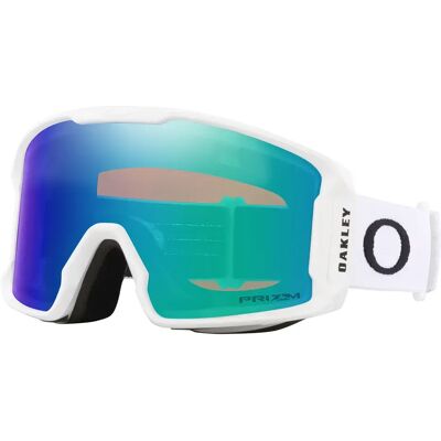 Lunettes de Ski Oakley Line Miner M - Blanc Mat / Bleu / Blanc - Publicité Lunettes de Ski Oakley Line Miner M - Blanc Mat / Bleu / Blanc - Publicité