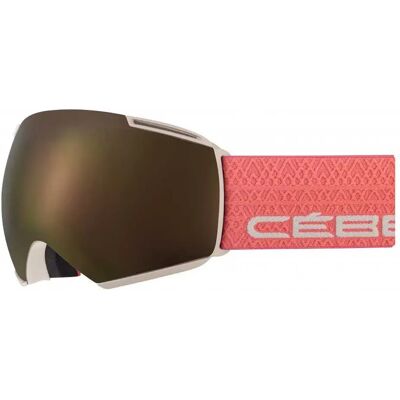 Cebe Masque De Ski Icone Matt Sand Salmon Dark Rose Flash Gold/CAT3 Homme,Femme - Publicité Cebe Masque De Ski Icone Matt Sand Salmon Dark Rose Flash Gold/CAT3 Homme,Femme - Publicité