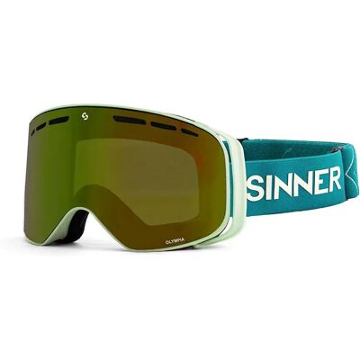 Sinner Masque De Ski Olympia Matte Light Mint Double Full Gold-Green Mirror Vent/CAT3 Homme,Femme - Publicité Sinner Masque De Ski Olympia Matte Light Mint Double Full Gold-Green Mirror Vent/CAT3 Homme,Femme - Publicité
