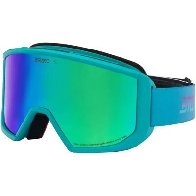 Briko Masque De Ski Vulcano Sharp Lite Shaded Blue Violet Sky Blue Green Mirror/CAT3 Homme,Femme - Publicité Briko Masque De Ski Vulcano Sharp Lite Shaded Blue Violet Sky Blue Green Mirror/CAT3 Homme,Femme - Publicité