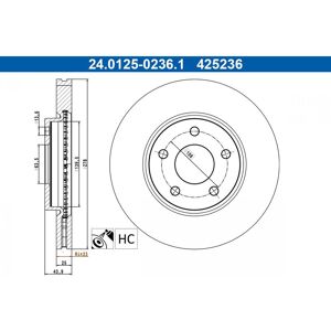 ATE 24.0125-0236.1 Disque ventilé - Système de freinage - Publicité ATE 24.0125-0236.1 Disque ventilé - Système de freinage - Publicité