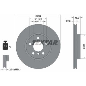 Disque de frein TEXTAR - Ventilé 294mm - 22mm - BMW/MINI - Publicité Disque de frein TEXTAR - Ventilé 294mm - 22mm - BMW/MINI - Publicité