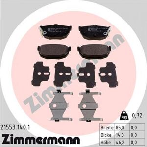 Kit de plaquettes de frein, frein à disque ZIMMERMANN 21553.140.1 - Publicité Kit de plaquettes de frein, frein à disque ZIMMERMANN 21553.140.1 - Publicité