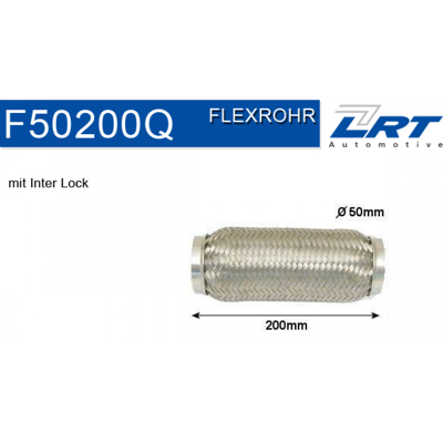 LRT F50200Q - Tuyau d’échappement flexible - 200mm - Inter Lock - Tuyau d’échappement - Publicité LRT F50200Q - Tuyau d’échappement flexible - 200mm - Inter Lock - Tuyau d’échappement - Publicité