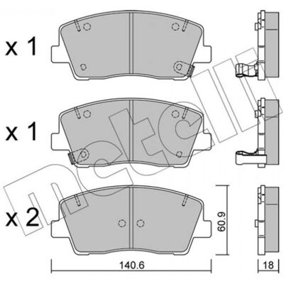 METELLI 22-1169-0 Kit de Plaquettes de Frein avec Indicateur - KIA - Publicité METELLI 22-1169-0 Kit de Plaquettes de Frein avec Indicateur - KIA - Publicité