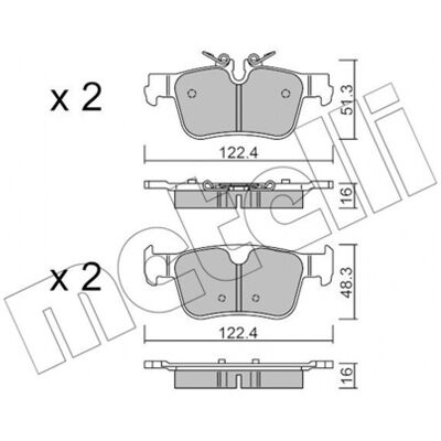 Kit de plaquettes de frein Metelli 22-1390-0 pour Volvo - Pièces de frein à disque - Publicité Kit de plaquettes de frein Metelli 22-1390-0 pour Volvo - Pièces de frein à disque - Publicité