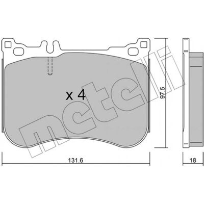 Kit de plaquettes de frein METELLI 22-1197-0 - Mercedes-Benz - Publicité Kit de plaquettes de frein METELLI 22-1197-0 - Mercedes-Benz - Publicité