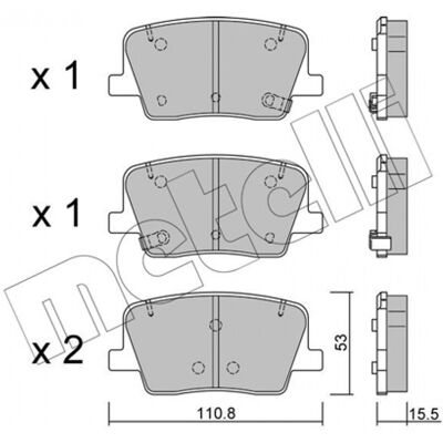 METELLI 22-1232-0 Kit de Plaquettes de Frein - Frein à Disque, Indicateur d'Usure, SSANGYONG - Publicité METELLI 22-1232-0 Kit de Plaquettes de Frein - Frein à Disque, Indicateur d'Usure, SSANGYONG - Publicité
