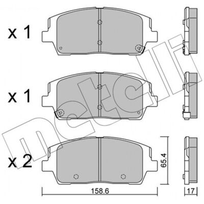 Metelli 22-1244-0 Kit de plaquettes de frein - Indicateur d'usure - Kia Hyundai - Publicité Metelli 22-1244-0 Kit de plaquettes de frein - Indicateur d'usure - Kia Hyundai - Publicité